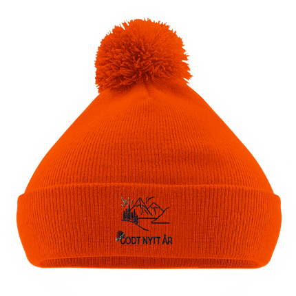 Warm knit pom pom beanie for winter wear